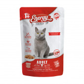 Energy 85 g Sığır Etli Yetişkin Yaş Pouch Kedi Maması - 1