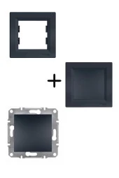 Schneider Asfora Antrasit Anahtar - Çerçeveli thumbnail 1