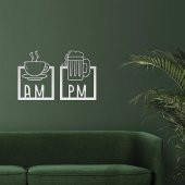 Dekoratif Metal Duvar Süsü Minimalist AM-PM Dekor - 4