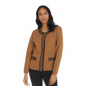 Solo Şanel Tarzı Çelikli Triko Kadın Hırka A20A074-3 - 1