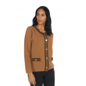 Solo Şanel Tarzı Çelikli Triko Kadın Hırka A20A074-3 - 3