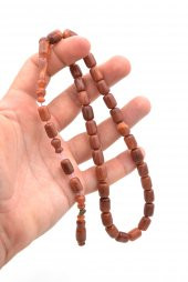 USTA İMZALI SİSTEMLİ KAPSÜL KESİM KİREMİT RENGİ SIKMA KEHRİBAR TESBİH 131 thumbnail 4