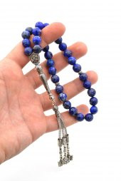 HAKİKİ DOĞAL FASET KESİM LAPİS LAZULİ TESBİH 1.KALİTE İRİ BOY - 4