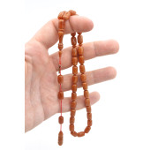 MUSTAFA UYSAL USTA YAPIMI KAPSÜL KESİM HARELİ SARI SIKMA KEHRİBAR TESBİH thumbnail 3