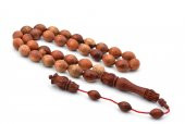 USTA İŞİ SİSTEMLİ BEYZİ KESİM KEÇİBOYNUZU AĞACI TESBİH İRİ BOY - 2