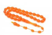 USTA İŞİ ARPA KESİM TURUNCU UÇAK CAMI TESBİH İRİ BOY - 2
