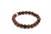 HAKİKİ FASET KESİM DOĞAL MAHOGANY OBSİDYEN BİLEKLİK 1.KALİTE - 1