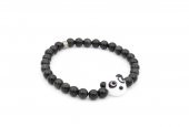 PANDA TASARIM DOĞAL RAİNBOW OBSİDYEN BİLEKLİK 1.KALİTE 6 MM - 1