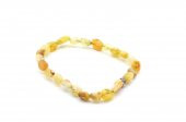 HAKİKİ AMORF KESİM DOĞAL SARI OPAL TAŞI BİLEKLİK 1.KALİTE thumbnail 1