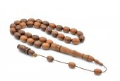 HAKİKİ USTA İŞİ OYMA İMAMELİ KOKULU SANDAL AĞACI TESBİH İRİ BOY 008 - 3
