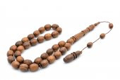 HAKİKİ USTA İŞİ OYMA İMAMELİ KOKULU SANDAL AĞACI TESBİH İRİ BOY 008 - 4
