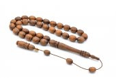 HAKİKİ USTA İŞİ OYMA İMAMELİ KOKULU SANDAL AĞACI TESBİH İRİ BOY 002 - 3