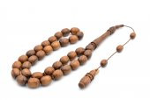 HAKİKİ USTA İŞİ OYMA İMAMELİ KOKULU SANDAL AĞACI TESBİH İRİ BOY 002 - 4