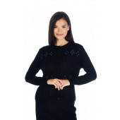 Solo Kadın Kristal Taş El İşçliği Luxury Triko Hırka A20A062-1 - 1