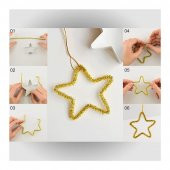 Metalik Şönil Renkli 50 Cm 50li 1 Paket Artlantis 50 Cm Renkli Metalik Tüylü Tel 50 li 1 Paket - 4