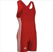 Adidas AS102 Singlet Güreş Mayosu - Mavi/Kırmızı - 3