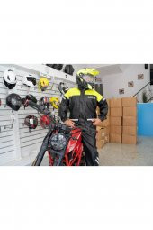 1134 Cepli Motosiklet Yağmurluk Takımı Sarı - 4