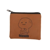 PLAN ÇOK NAKİT YOK TASARIM NUBUK BOZUK PARA CÜZDANI - 1