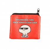 YAYLANMADAN YÜRÜ TASARIM SÜET BOZUK PARA CÜZDANI - 1