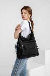 Smbyb1205-0001 Siyah Kadın Omuz Ve Sırt Çantası thumbnail 3