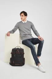 C-active Kanvas Erkek Sırt Çantası Camel thumbnail 8