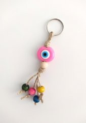 Anahtarlık Kötü Göz Nazar Kovucu Renkli Boncuklu Çanta Cüzdan Süsü 11870 thumbnail 1