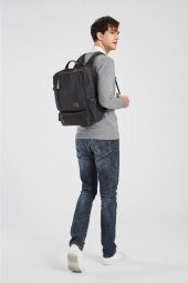 C Active Kanvas Kumaş Büyük Boy Sırt Çantası 1260 A.kahve - 6