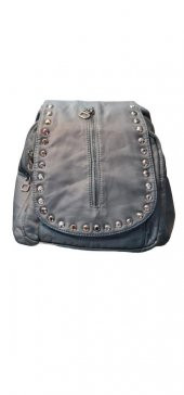 Yıkama Deri Bayan Omuz ve Sırt Çantası - 1