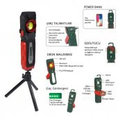 ARM Esen 148 Tripodlu Şarjlı Led Fener Powerbank 500 Lümen 10W - 2