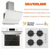 Silverline Beyaz Cam Ankastre Set 3420 - CS5335W01 - BO6504W01 thumbnail 1