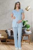 Mecit 5603 Mavi Lohusa Pijama Takımı - 1