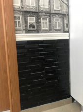 Renkli Duvarlar Beyaz 8cm-117cm 4 Adet Yapışkanlı Çıta Çerçeve Esnek Süpürgelik - 9