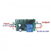 RF Uzaktan Kumandalı Röle 220V 1 Kanal 10A RF Alıcı Verici Transmitter Receiver Dikdörtgen - 2