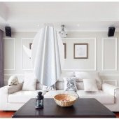 Renkli Duvarlar Yapışkanlı Duvar Çıtası Süpürgelik Çerçeve Kırık BEYAZ 8cm-117cm thumbnail 2