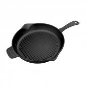 Lava Yuvarlak Saplı Demir Döküm 28 cm Izgara Tavası - 1