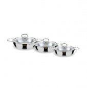 FMS İnci 6 Parça Çelik Omlet Set Metal 5007 - 1