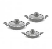 FMS G5001 6 Parça Granit Omlet Set Gri - 1