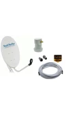 70cm Çanak Anten Set Çanak Anten+lnb1(Tekli)+10 Metre Kablo -tekli Lnb - 1