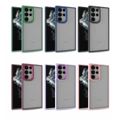 Galaxy S22 Ultra Kılıf Flora Buton,Kenar Çevresi Renkli Kılıf thumbnail 9