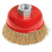 Taşlama İçin Saçaklı Çanak Fırça 75 Mm Kaynak Tortusu, Pas Ve Çapak Alma Sarı Tel Fırça - 2