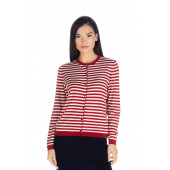 Solo Çizgili Örme Hırka A20A012-5 - 1