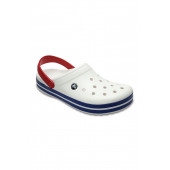 Crocs Beyaz Unisex Crocband Kenarı Lacivert Beyaz Çizgili Terlik 11016 - 1