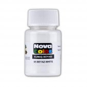 Beyaz Kumaş Boyası Tişört Çanta Tekstil Boyası 30 ml 1 Adet Nova Color Kumaş Boyası Beyaz 1 Adet - 1