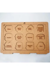 Moon Beavers Ahşap Dizüstü Bilgisayar Eğitici Öğretici Geliştirici Boyanabilir Sağlıklı Oyuncak thumbnail 3