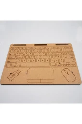 Moon Beavers Ahşap Dizüstü Bilgisayar Eğitici Öğretici Geliştirici Boyanabilir Sağlıklı Oyuncak thumbnail 4