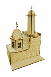 Camii Maketi,Ahşap Maket Büyük Boy Boyanabilir Maket - 1