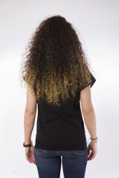 Lamia Donna Özel Love Baskılı Siyah T-Shirt - 2