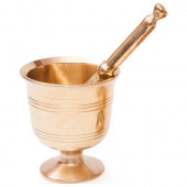 Ustası Antepte Tarihi Fantom El Yapımı Pirinç Havan NO:3 12 CM - 1