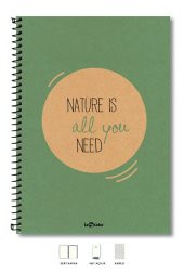 Eco Kraft Defter Kareli 200 syf Yeşil 17x24 cm - 1