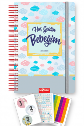 Bebek Anı Defteri ve Hamile Albümü Mavi + Sticker - 1